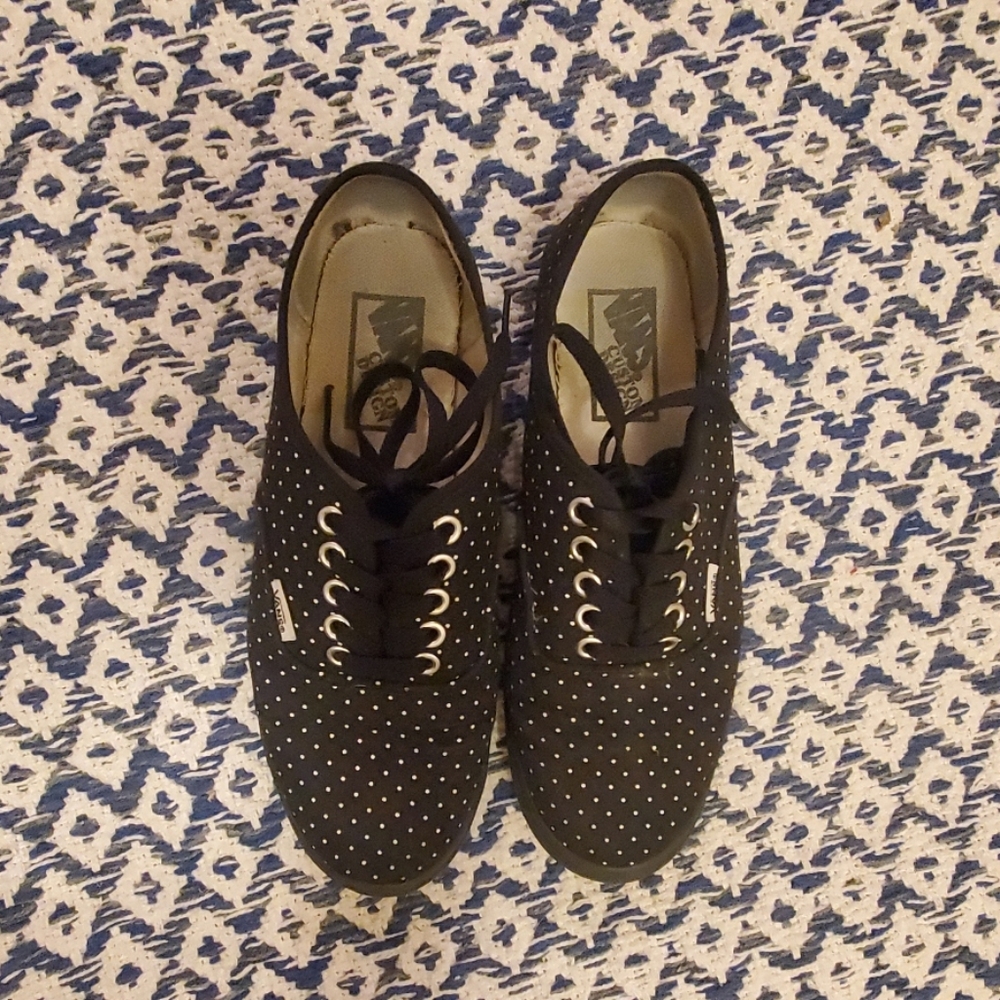 Vans custom Women's Size 9 Polka Dot Black